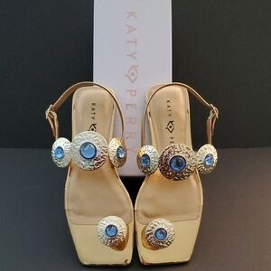 Katy Perry Collection "The Camie Stone Sandal Gold" Size 8M